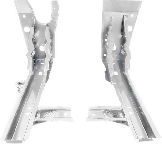 OER 1966 67 Chevy II Nova Firewall To Floor Braces Silver Weld Thru