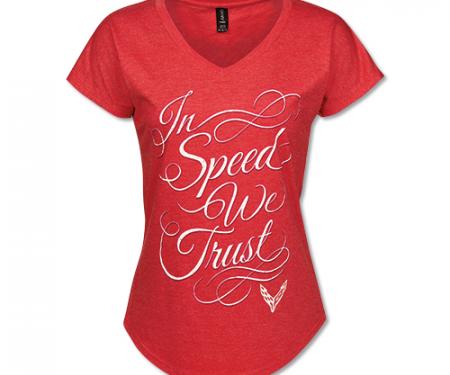 Ladies 2020 Corvette in Speed We Trust T-Shirt