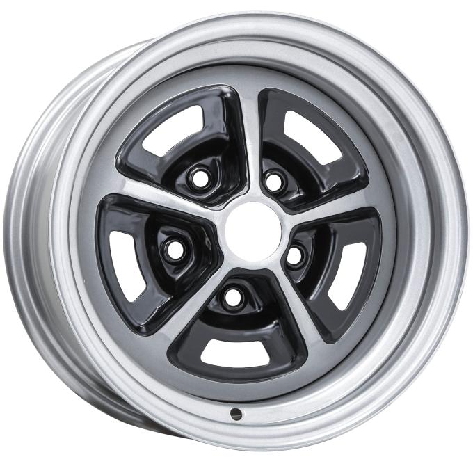 Wheel Vintiques 15x7 SS 396 Silver/Black  5x4.75" bolt  4.375" backspace 50-5734438