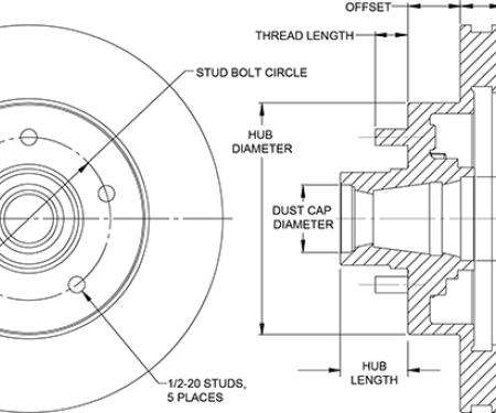 Wilwood Brakes HP Hub & Rotor 160-14556