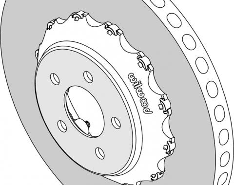 Wilwood Brakes C/SiC Rotor & Bobbin Mount Hat Assembly 165-15433