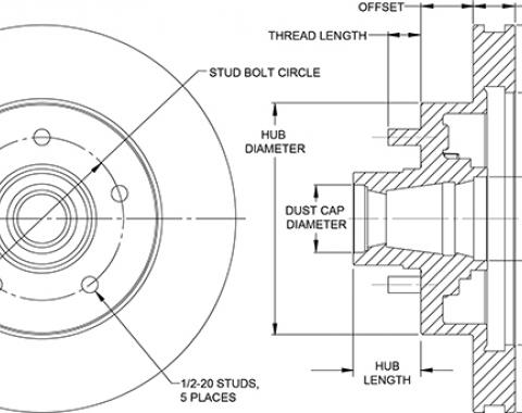 Wilwood Brakes HP Hub & Rotor 160-14556