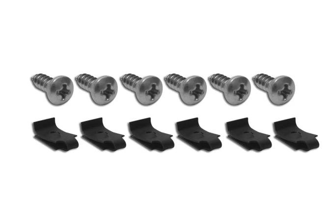 Redline Restomotive® 1963-1965 Chevrolet Corvette Exhaust Bezel Mount Screws & Nuts, 12 Piece Set