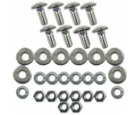 Redline Restomotive® 1967-1991 Chevy Or GMC Truck Bumper Mounting Bolt Kit, Stainless Cap, Front Or Rear