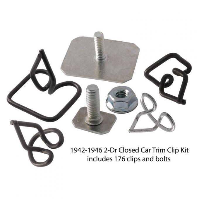 Dennis Carpenter Body Trim Clip Kit - 2 Door Closed Car - 1942-46 Ford Car   21A-20000-B
