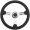 Auto Pro USA 1968-1973 Ford Mustang VSW S6 Sport Leather Steering Wheel Kit, Incl. 14 in. Dia. Steering Wheel, 6-Bolt Kit 70 mm ST3014B-10S-2BRU