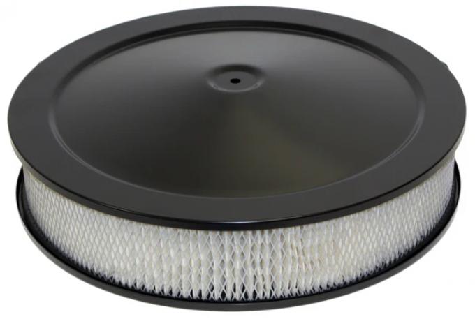 Chevy Air Cleaner, Round Black, 14 X 3