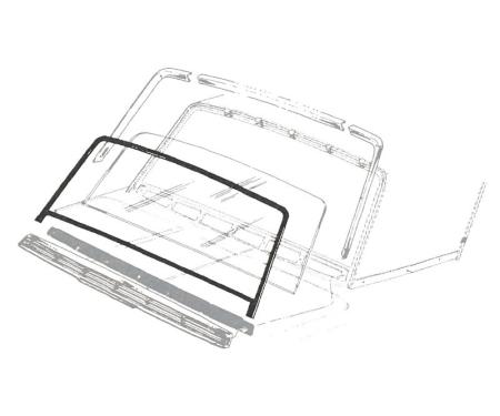 Dennis Carpenter Back Glass Seal - Thunderbird - All - 1964-66 Ford Car   C4SZ-6342084-A