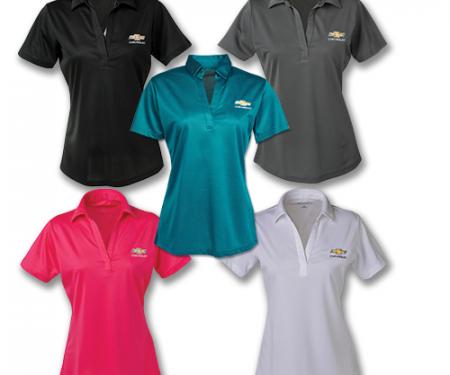 Ladies Chevrolet Gold Bowtie Silk Touch Polo