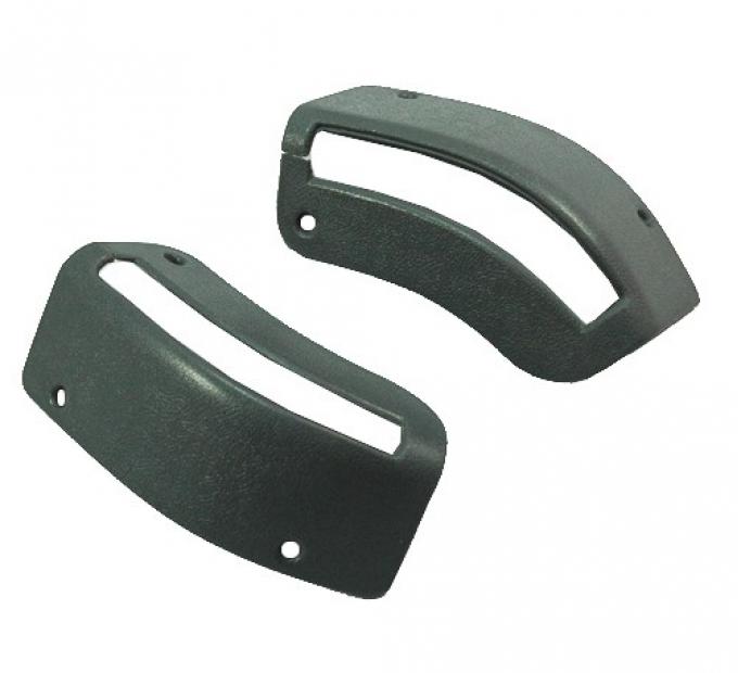 Daniel Carpenter 1985-1989 Ford Mustang Convertible Front Seat Belt Bezels Smoke Grey Pair LH RH E5ZZ-7660230