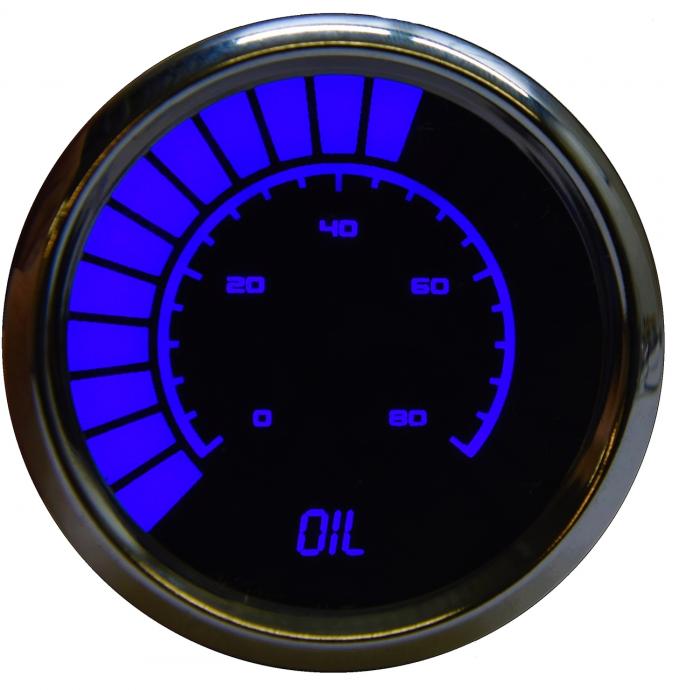 Intellitronix Oil Pressure Analog LED Bargraph Chrome BS9114