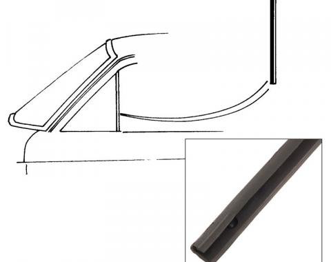 Dennis Carpenter Back Edge of Vent Window Seals - All except Hardtop & Convertible - 1960-65 Ford Falcon C0DB-6421450-PR