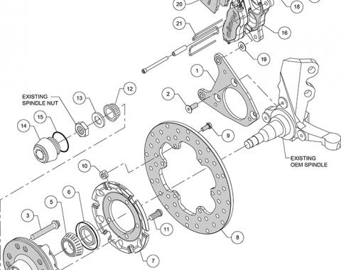 Wilwood Brakes Dynapro Lug Mount Front Dynamic Drag Brake Kit 140-14420-D