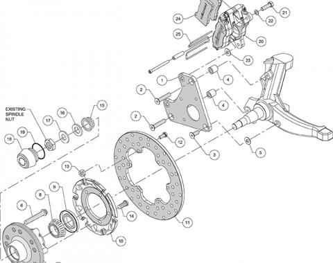 Wilwood Brakes Dynapro Lug Mount Front Dynamic Drag Brake Kit 140-14419-D