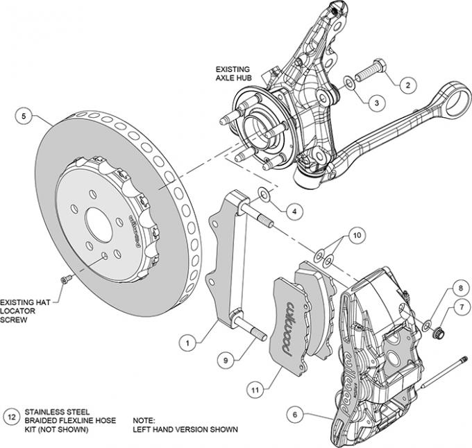 Wilwood Brakes SX6R WCCB Carbon-Ceramic Big Brake Front Brake Kit 140-15446-CSIC