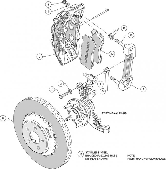 Wilwood Brakes 2015-2018 Ford Mustang SX6R WCCB Carbon-Ceramic Big Brake Front Brake Kit 140-15356-CSICR