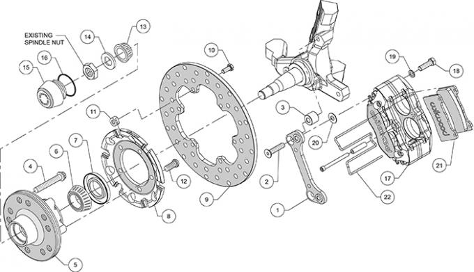 Wilwood Brakes Dynapro Lug Mount Front Dynamic Drag Brake Kit 140-14421-D