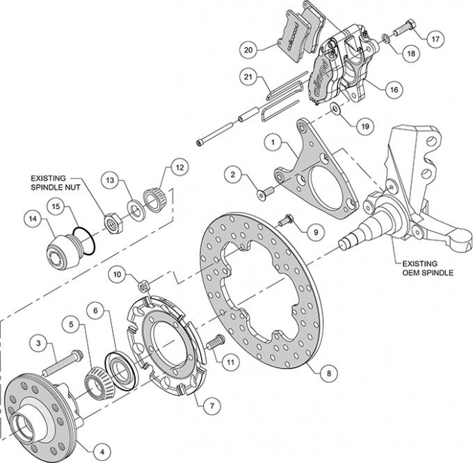 Wilwood Brakes Dynapro Lug Mount Front Dynamic Drag Brake Kit 140-14420-D