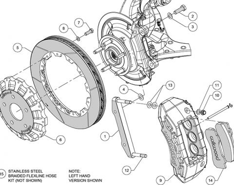 Wilwood Brakes TX6R Big Brake Truck Front Brake Kit 140-15807-R