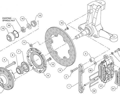 Wilwood Brakes Dynapro Lug Mount Front Dynamic Drag Brake Kit 140-14418-D