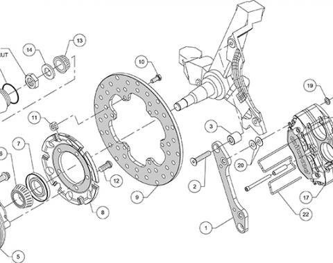 Wilwood Brakes Dynapro Lug Mount Front Dynamic Drag Brake Kit 140-14423-D