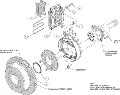 Wilwood Brakes Forged Dynapro Low-Profile Rear Parking Brake Kit 140-14400-R