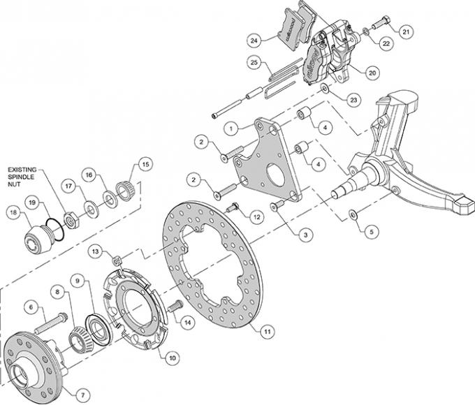 Wilwood Brakes Dynapro Lug Mount Front Dynamic Drag Brake Kit 140-14419-D