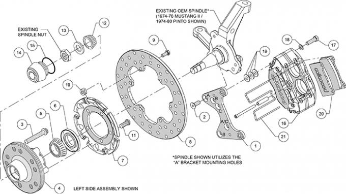 Wilwood Brakes Dynapro Lug Mount Front Dynamic Drag Brake Kit 140-14416-D