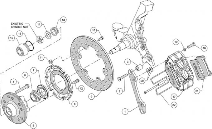 Wilwood Brakes Dynapro Lug Mount Front Dynamic Drag Brake Kit 140-14423-D