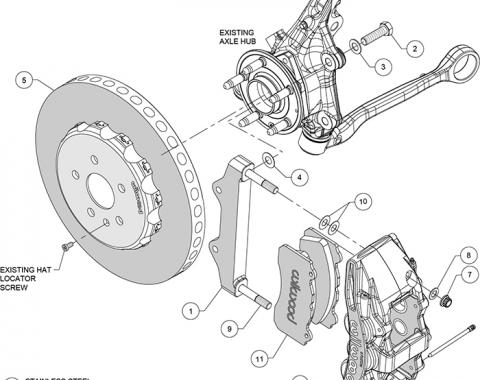 Wilwood Brakes SX6R WCCB Carbon-Ceramic Big Brake Front Brake Kit 140-15446-CSIC