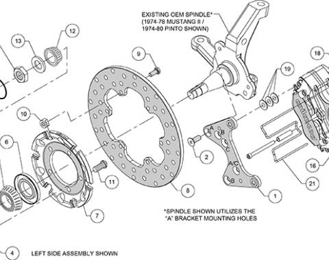 Wilwood Brakes Dynapro Lug Mount Front Dynamic Drag Brake Kit 140-14416-D