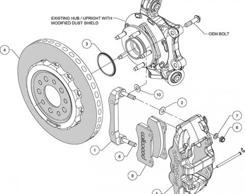 Wilwood Brakes AERO4 WCCB Carbon-Ceramic Big Brake Rear Kit 140-14650-CSICR