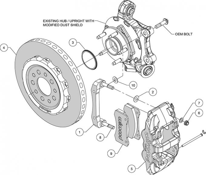 Wilwood Brakes AERO4 WCCB Carbon-Ceramic Big Brake Rear Kit 140-14650-CSICR