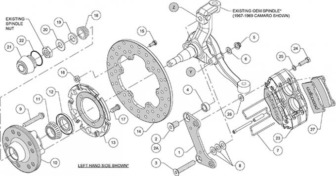 Wilwood Brakes Dynapro Lug Mount Front Dynamic Drag Brake Kit 140-14417-D