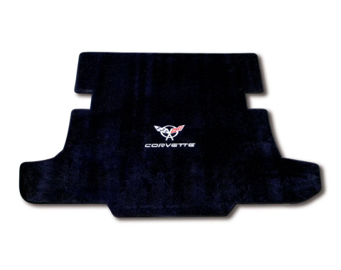 Corvette Cargo Mat, Blk with Slvr Dble Logo Coupe, 1997-2004