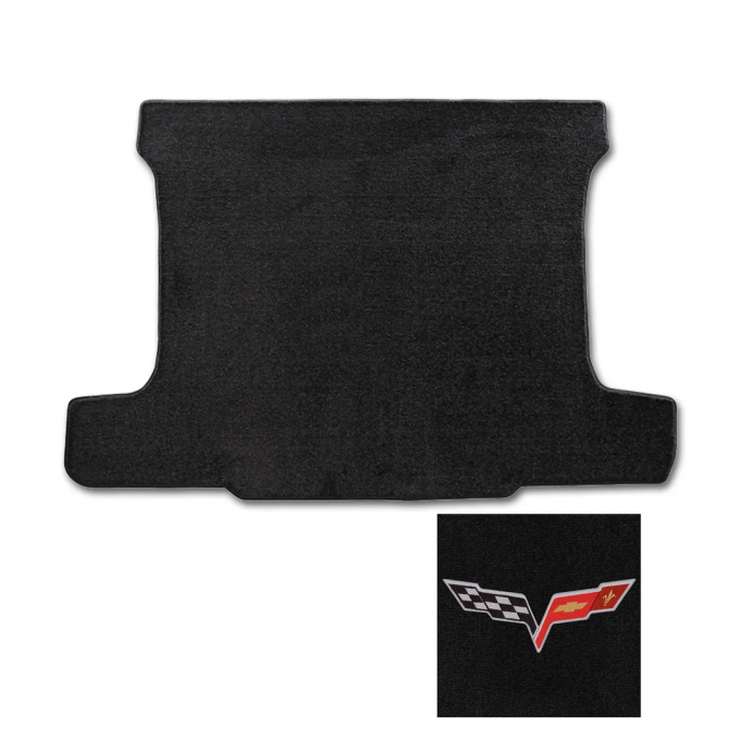 Corvette Cargo Mat, Red with C6 Applq Coupe, 2005-2010