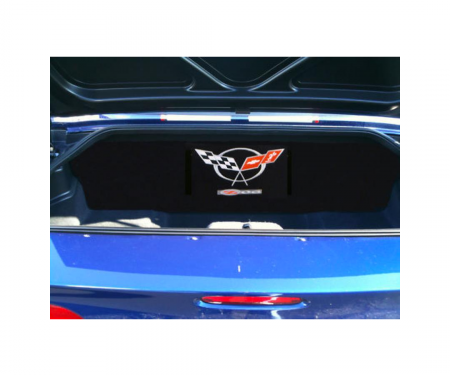 Corvette Compartment Divider, With Carpet & Commemorative Logo, "Quiet Ride", 1999-2004