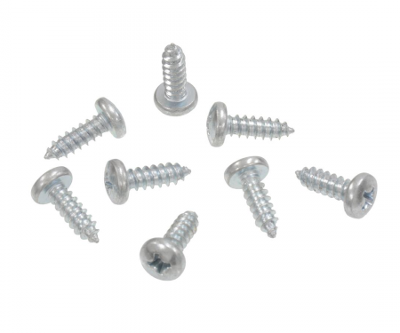 Corvette Wire Cover Floor Plate Screws, 8 Piece, 1958-1962