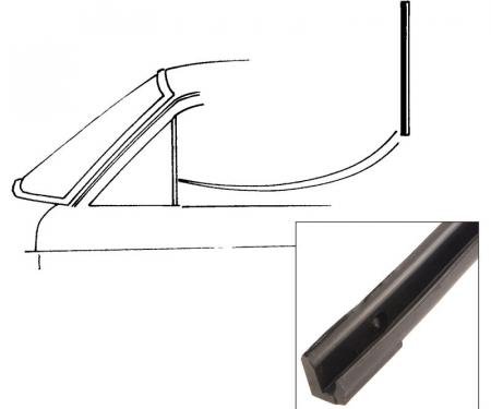 Dennis Carpenter Back Edge of Vent Window Seals - Convertible & 2 Dr Hardtop - 1963-65 Ford Car, 1963-65 Mercury Comet C3DB-7621450-PR