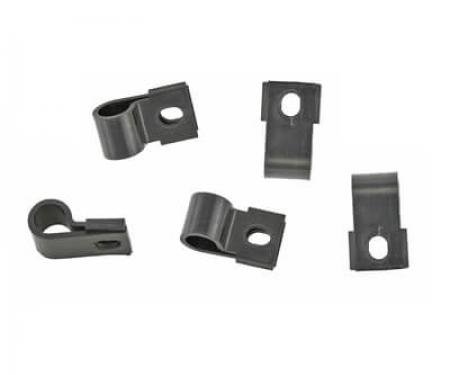 Scott Drake 1967-1968 Ford Mustang Underhood Turn Signal Harness Clips, Black 377774-S