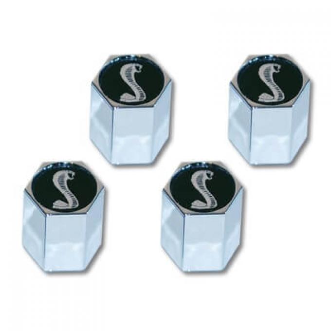 Scott Drake 1964-2020 Ford Mustang Tiffany Snake Valve Cap Set 4 ACC-5030181