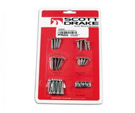 Scott Drake 1964-1966 Ford Mustang 64-66 Exterior Trim Screw Kits ITS-65-EXT