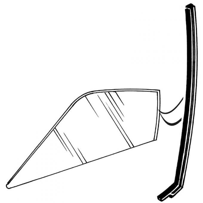 Dennis Carpenter Door Glass Seal - 1968-69 Ford Car   C80Z-63214A14-PR