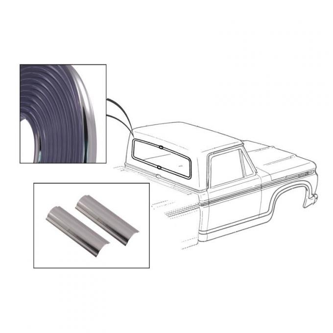 Dennis Carpenter Flexible Plastic Chrome Molding Kit - 1977-91 Ford Truck, 1978-79 Ford Bronco D7TZ-1042430-KIT