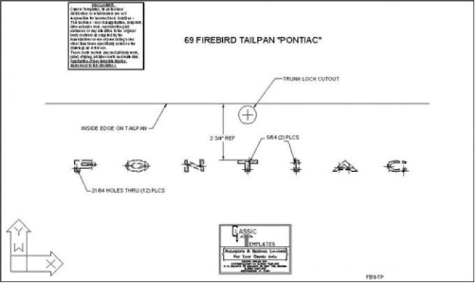 Classic Headquarters Firebird "Pontiac" Tailpan W-820