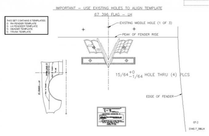 Classic Headquarters SS-396 Emblem Template Kit W-703