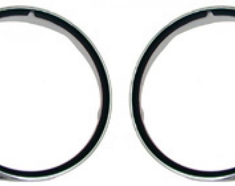 Classic Headquarters Camaro Headlight Bezels with Trim, Pair W-755