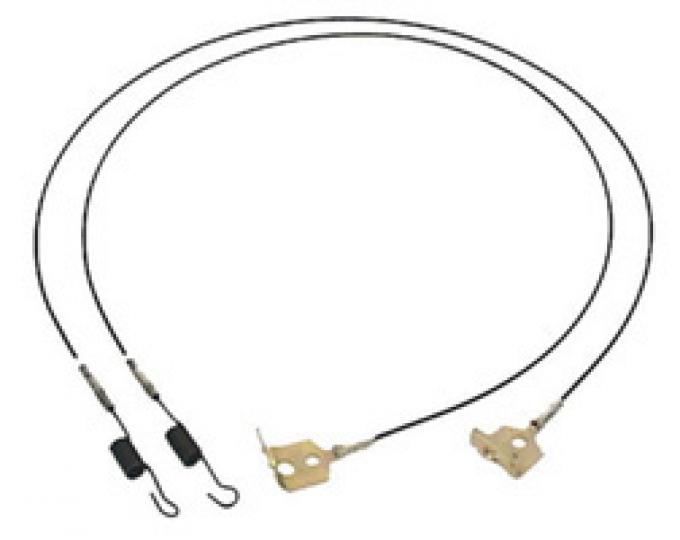 Classic Headquarters "F" Convertible Top Hold Down Cables, Pair W-144