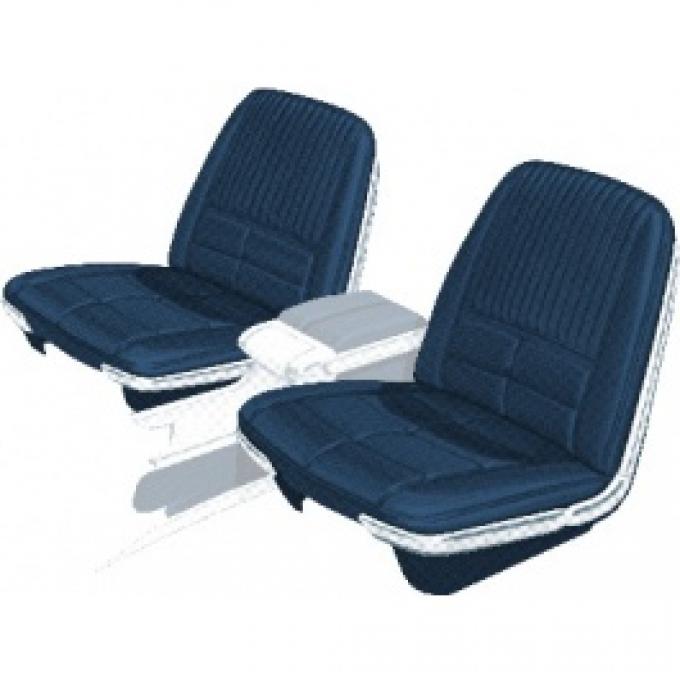 Bucket seat clearance covers with armrest