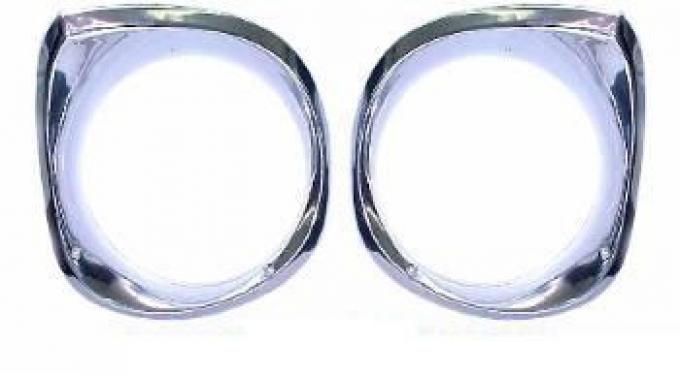 Ted Williams Enterprises LLC Headlamp Bezels, LH/RH Pair, 62-64 Chevy II Nova C-G2-2210